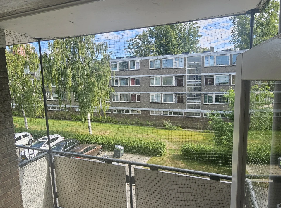 Balkon in Rotterdam voorzien van een veilig kattennet