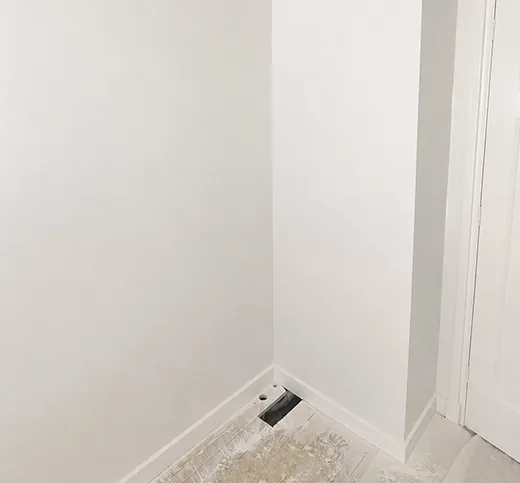 Herstelde en strak afgewerkte wand in Rotterdam